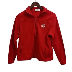 Ohio State University Antigua Half-Zip Fleece Pullover Size Small Womens